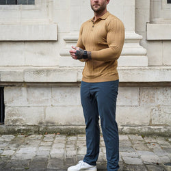 Henry | Maglione in Mistura di Lana con Motivo Verticale