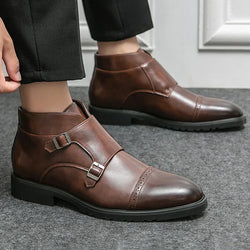 Darell | Stivali in pelle a doppio monk con cinturini