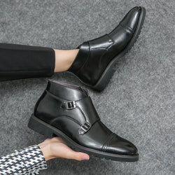 Darell | Stivali in pelle a doppio monk con cinturini