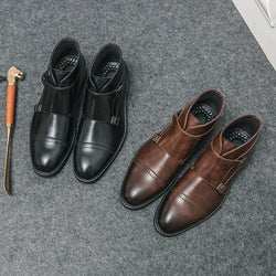 Darell | Stivali in pelle a doppio monk con cinturini
