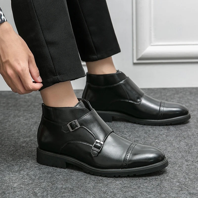 Darell | Stivali in pelle a doppio monk con cinturini