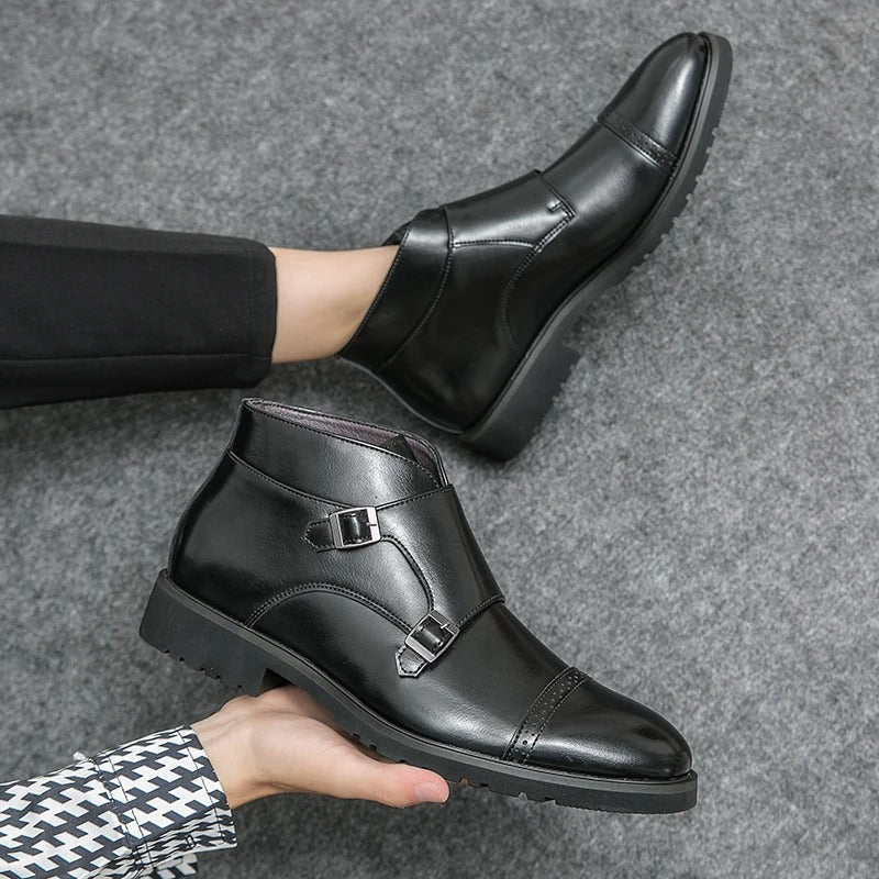 Darell | Stivali in pelle a doppio monk con cinturini