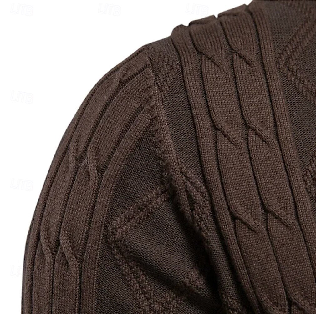 Rowan | Cardigan con Collo Rolled a Maglia