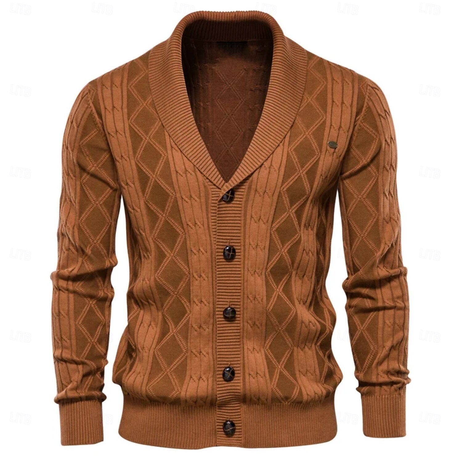 Rowan | Cardigan con Collo Rolled a Maglia