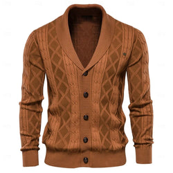 Rowan | Cardigan con Collo Rolled a Maglia