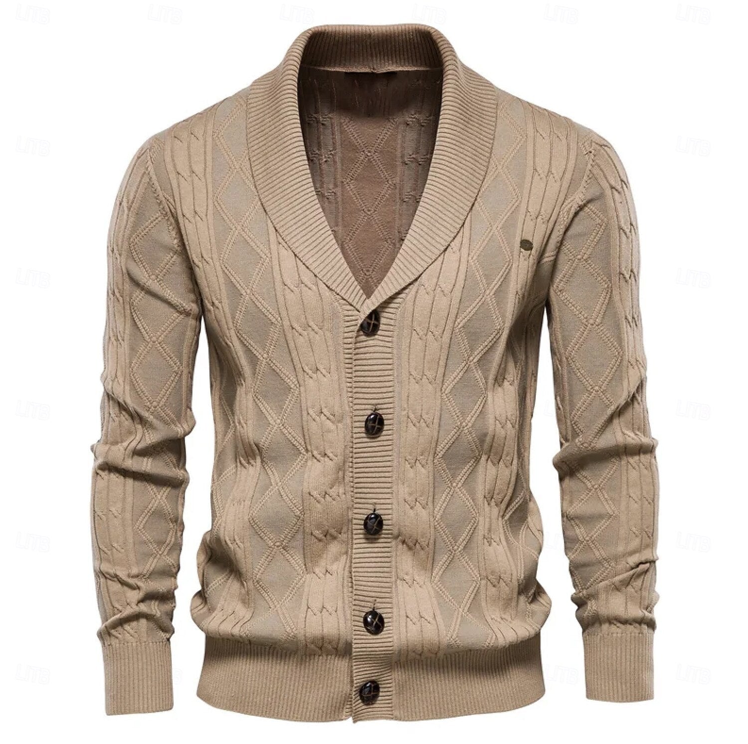 Rowan | Cardigan con Collo Rolled a Maglia
