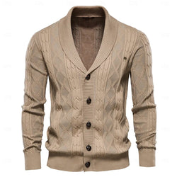 Rowan | Cardigan con Collo Rolled a Maglia