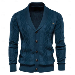 Rowan | Cardigan con Collo Rolled a Maglia