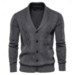 Rowan | Cardigan con Collo Rolled a Maglia