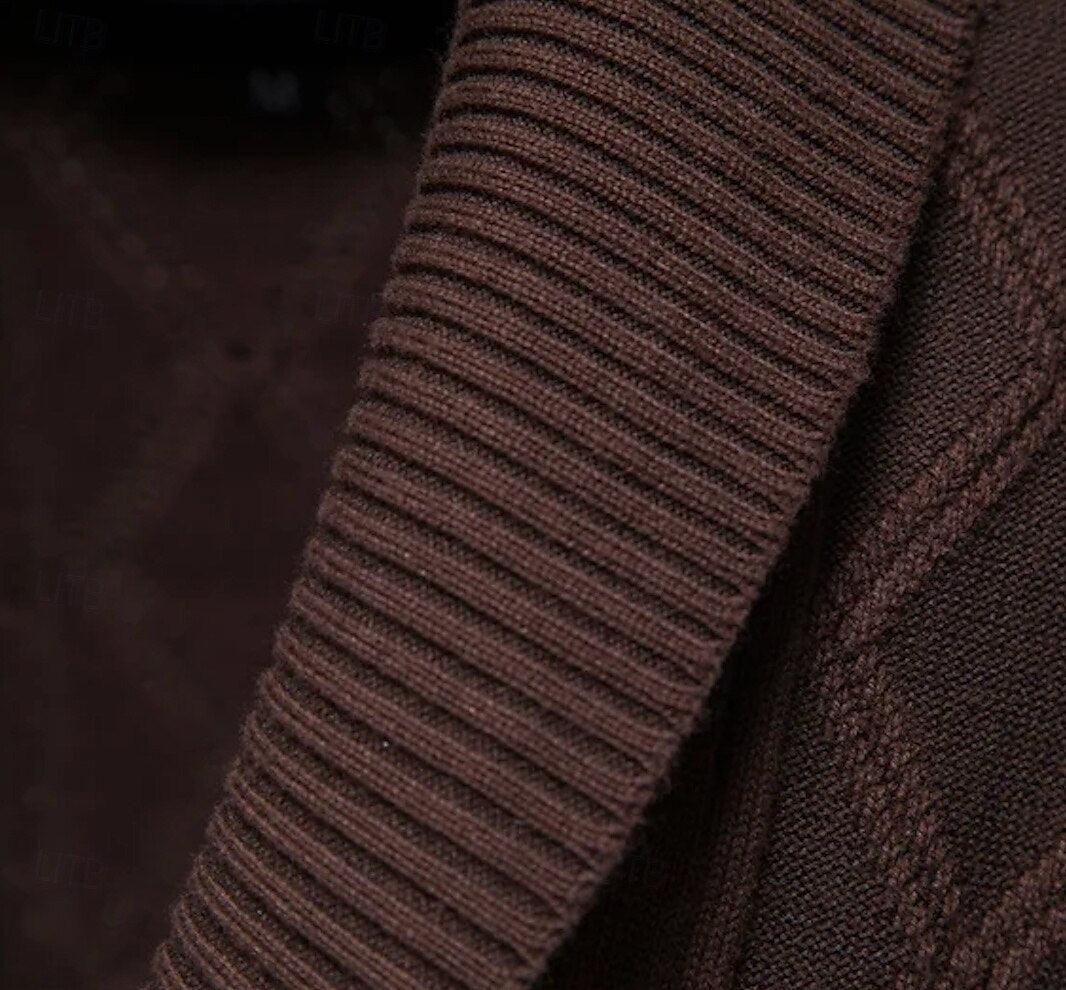 Rowan | Cardigan con Collo Rolled a Maglia