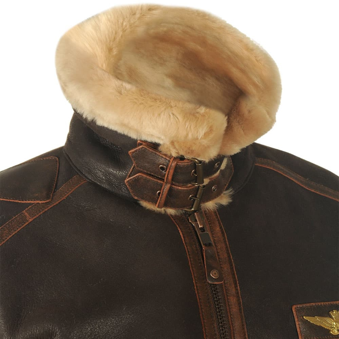 Logan™ | Giacca Aviatore da Uomo | Con Fodera in Shearling