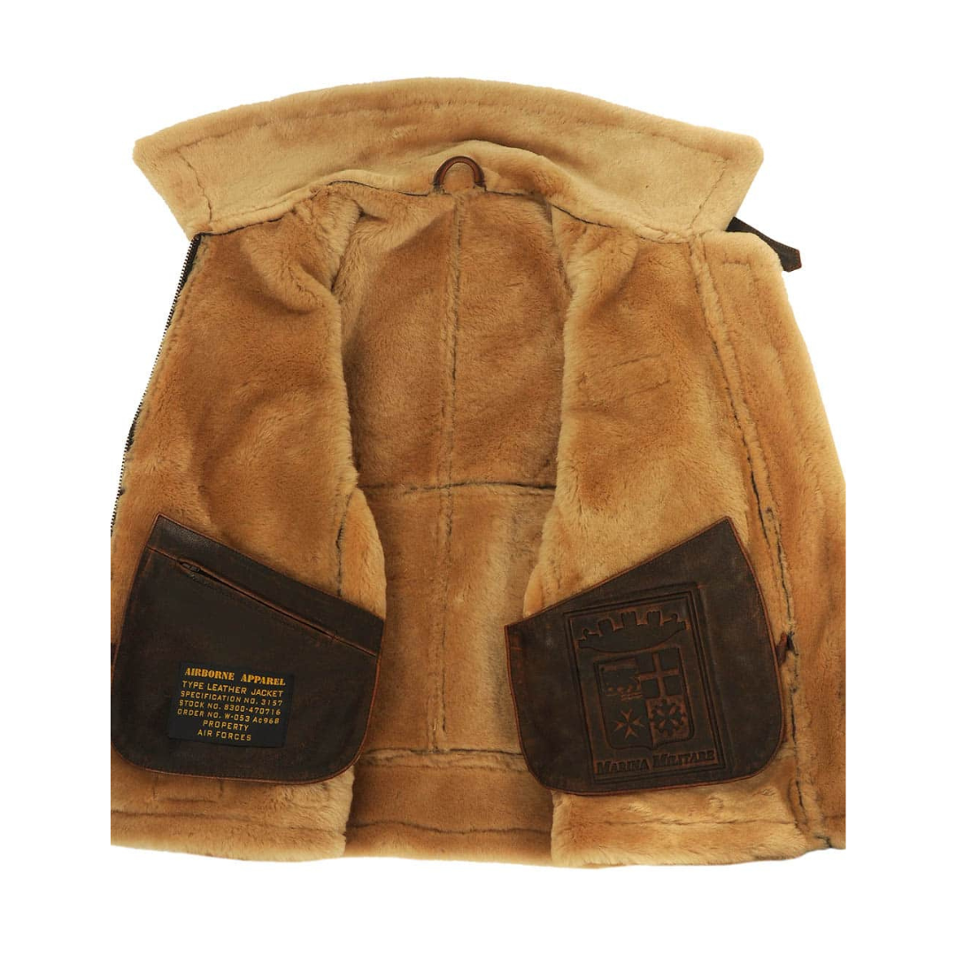 Logan™ | Giacca Aviatore da Uomo | Con Fodera in Shearling