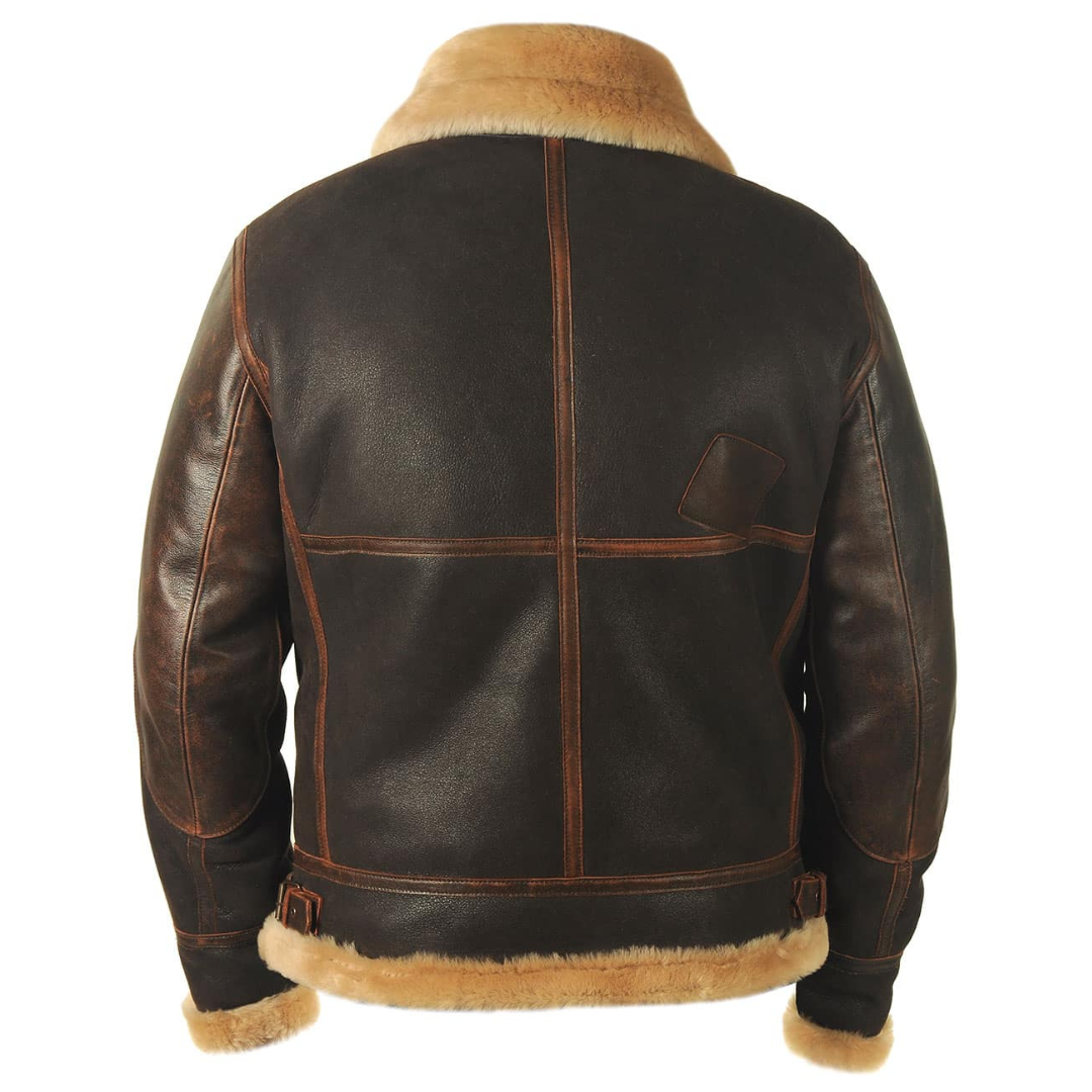 Logan™ | Giacca Aviatore da Uomo | Con Fodera in Shearling