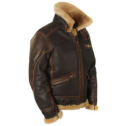 Logan™ | Giacca Aviatore da Uomo | Con Fodera in Shearling