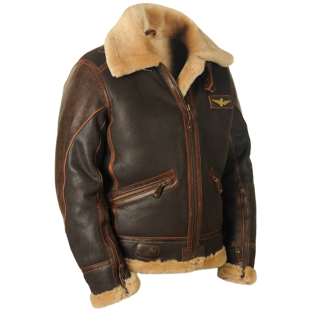 Logan™ | Giacca Aviatore da Uomo | Con Fodera in Shearling