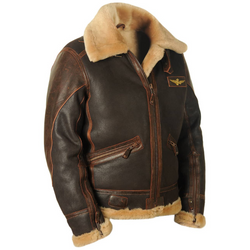 Logan™ | Giacca Aviatore da Uomo | Con Fodera in Shearling