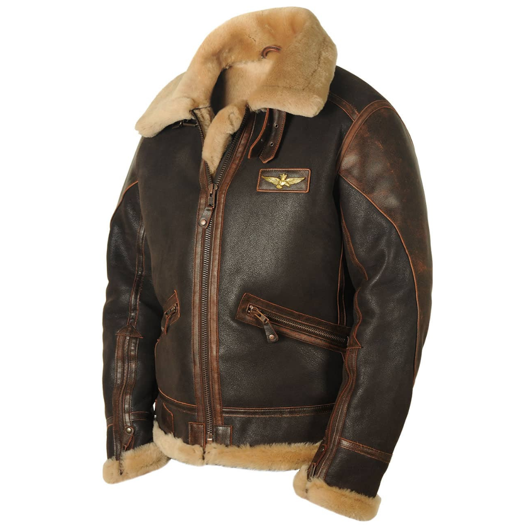 Logan™ | Giacca Aviatore da Uomo | Con Fodera in Shearling