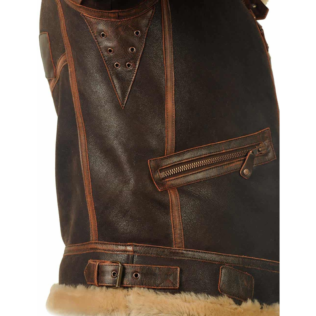 Logan™ | Giacca Aviatore da Uomo | Con Fodera in Shearling