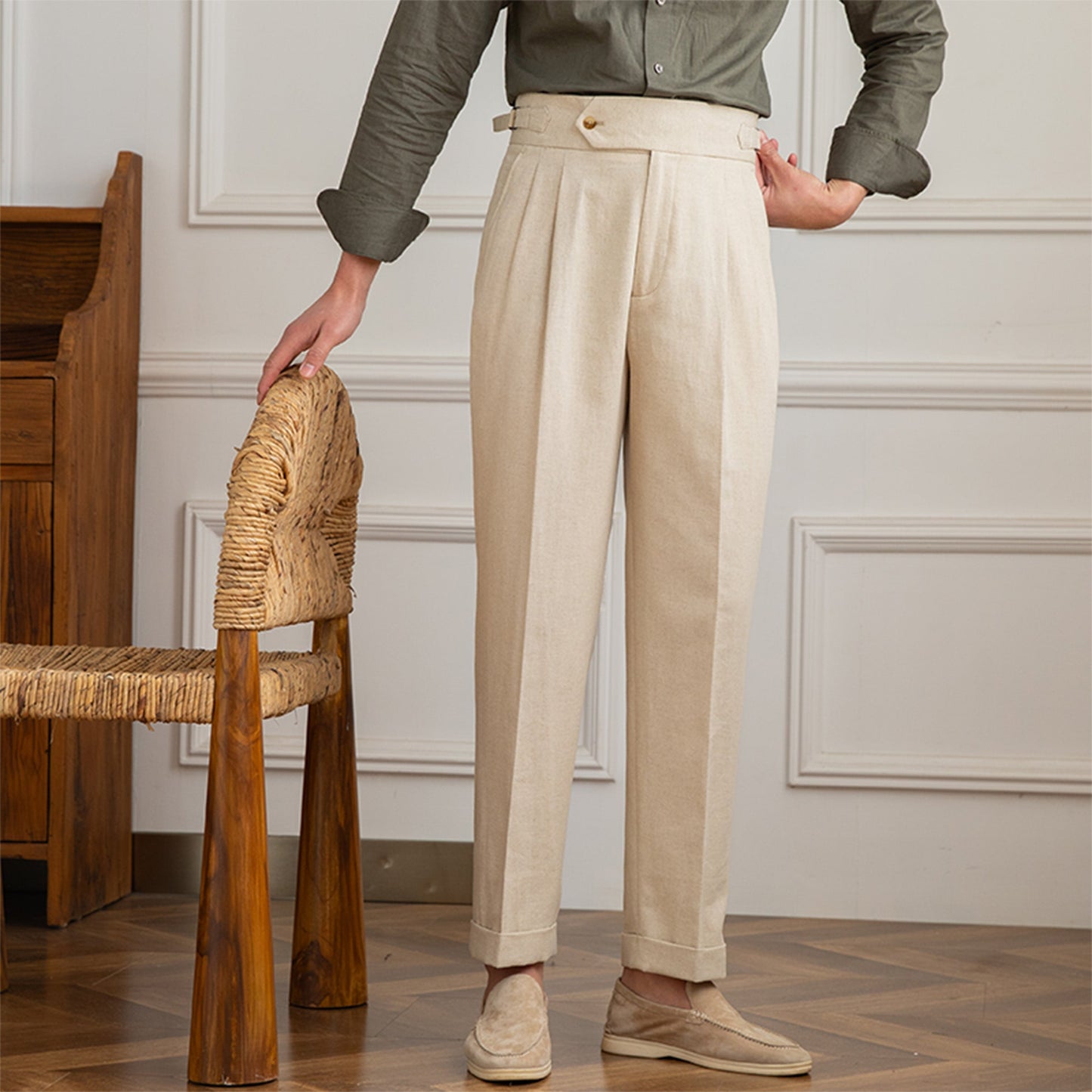 Pantaloni in Lino Santo
