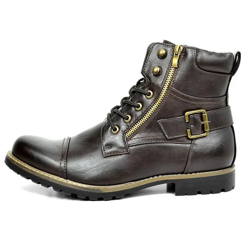 Damon | Stivali stringati in pelle