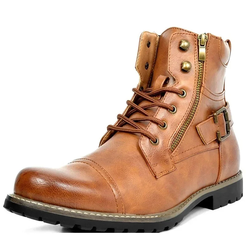 Damon | Stivali stringati in pelle