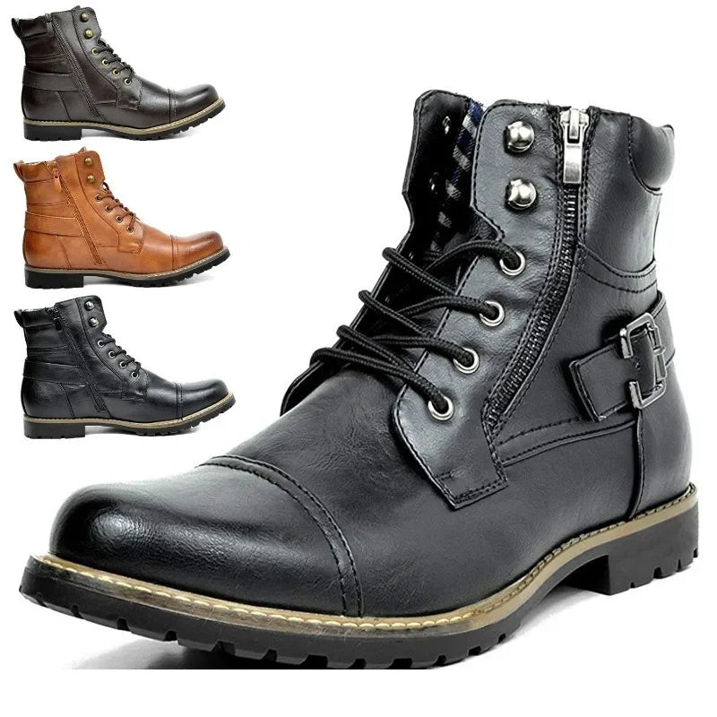 Damon | Stivali stringati in pelle