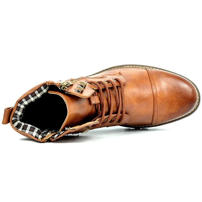 Damon | Stivali stringati in pelle