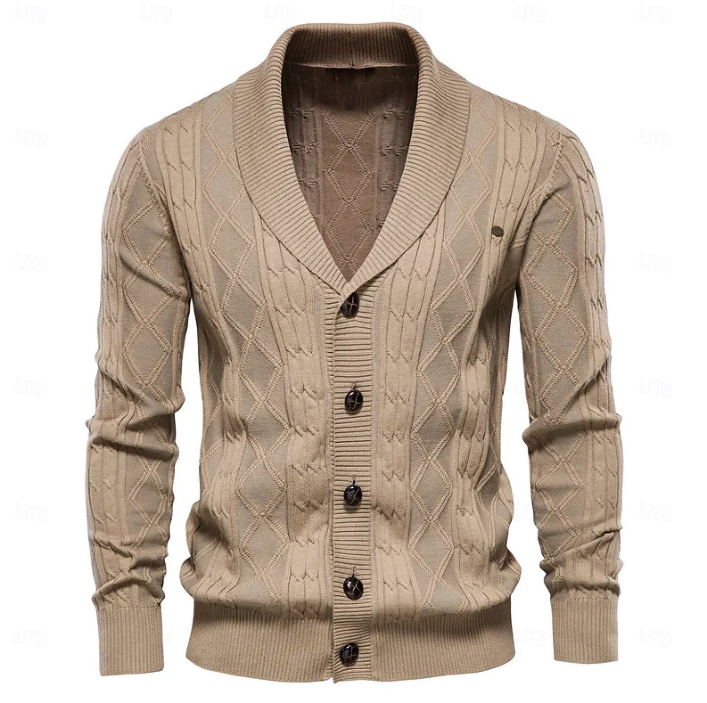 Rowan | Cardigan con Collo Rolled a Maglia