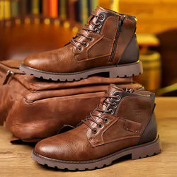 Jethro | Stivali stringati in pelle resistente