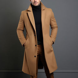 Maxim™ | Cappotto da uomo monopetto con colletto a punta | Lunghezza media