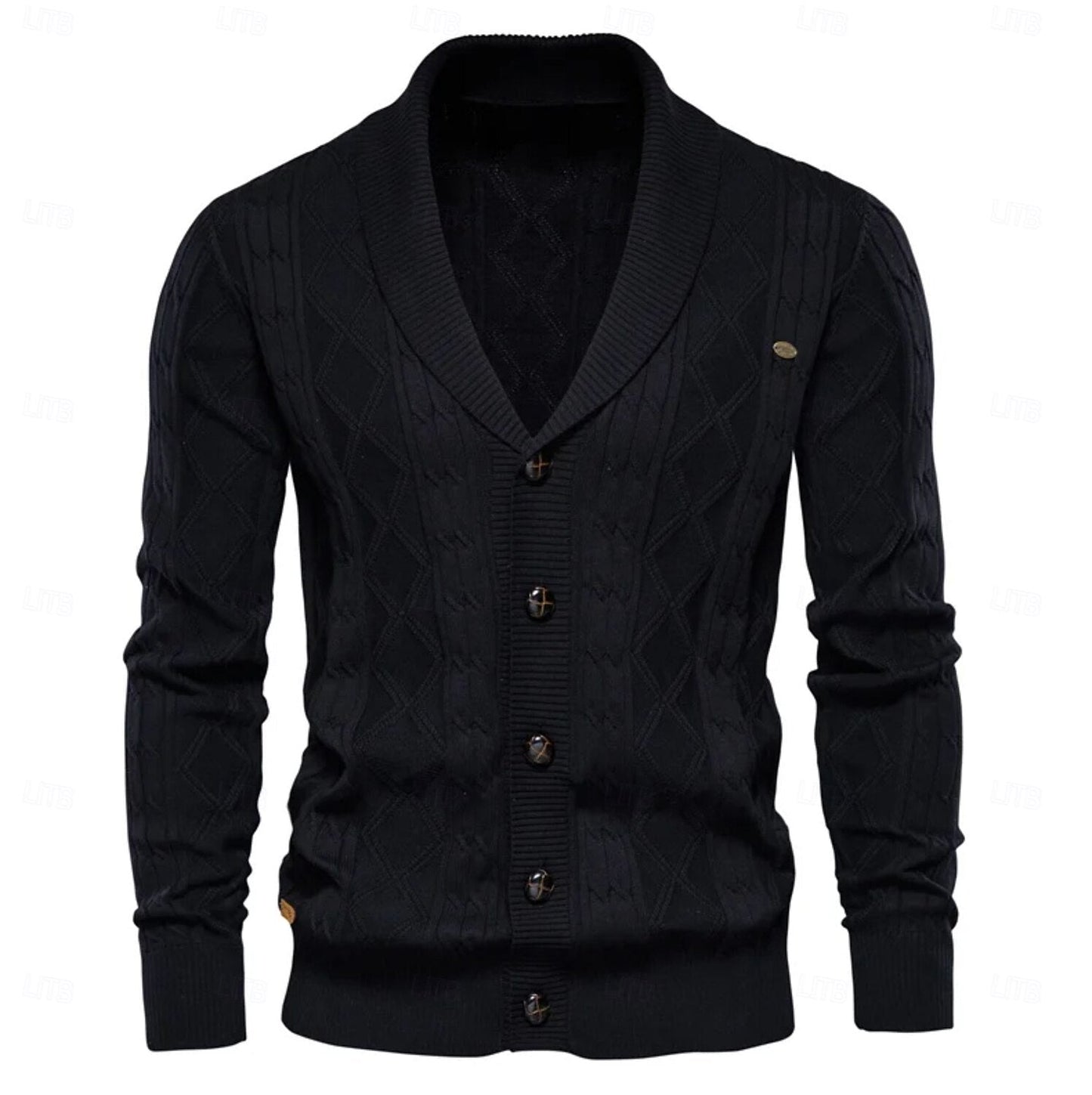 Rowan | Cardigan con Collo Rolled a Maglia